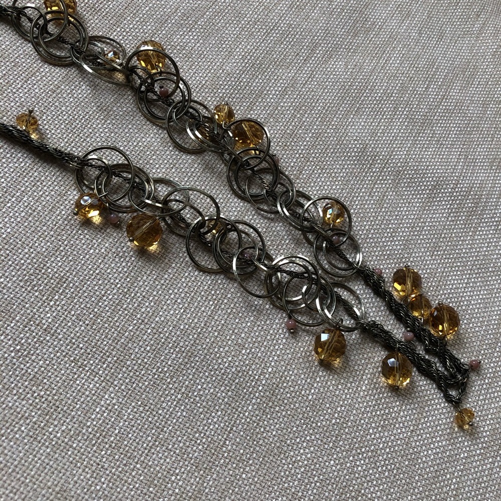 Talbots Hoop Rope & Bead Statement Necklace - Picture 9 of 11